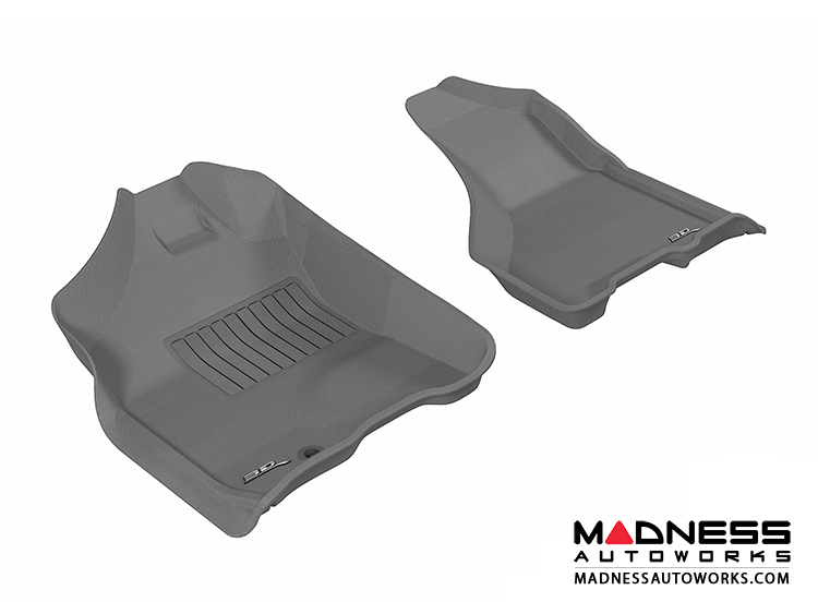 Dodge RAM 1500 Crew Cab Floor Mats (Set of 2) - Front - Gray by 3D MAXpider